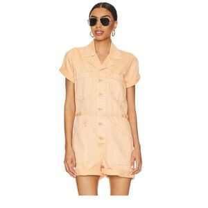 Pistola Light Peach Collared Parker Romper